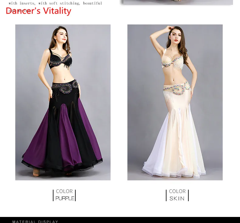 New Arrival Women Belly Dance Costume Set Bra Top Belt Skirt Dress Carnival Bollywood lady Cocktail Ballroom Belly Dance Wear