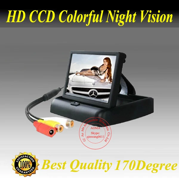 

Free shipping Car Rear monitor 4.3inch stand security TFT For car rear view camera with high resolution and digital panel