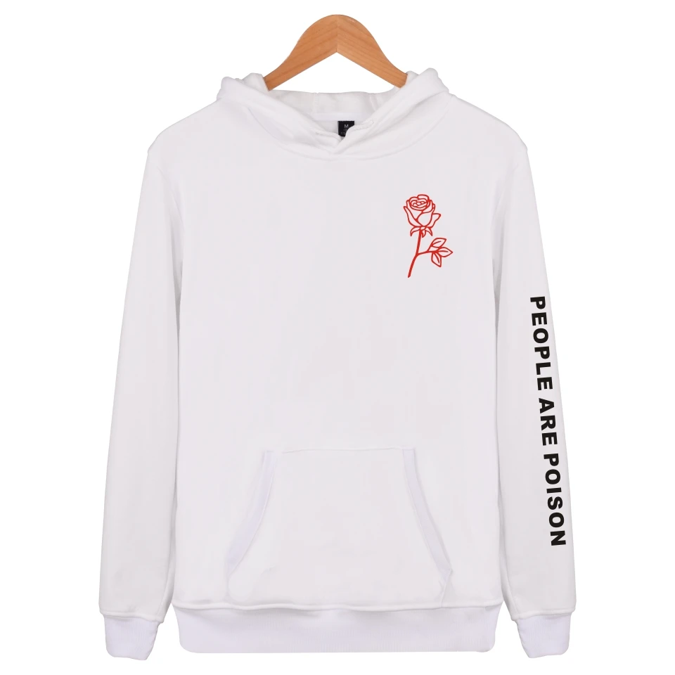 People Are Poison Rose Print Hoodie Sweatshirt - Tumblr Inspired Pastel Grunge Aesthetic Pale Hoodies Jacket Clothing image 2