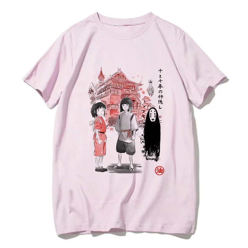 Totoro Shirt Women Men Studio Ghibli Miyazaki Hayao Anime Spirit Away T Shirt Men Women Japanese Anime Cartoon Clothes T-Shirt