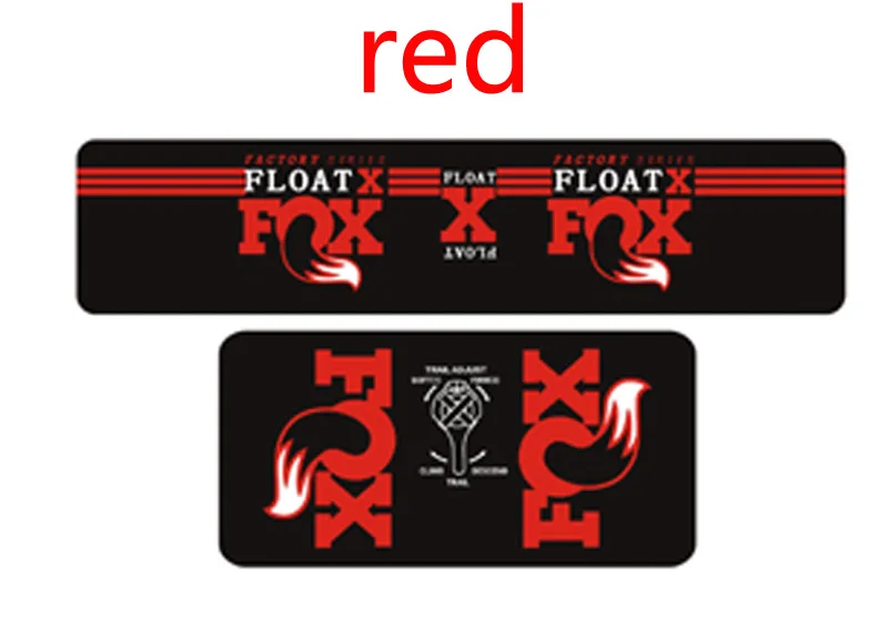 Аксессуары для велосипеда наклейка лиса FLOAT-X ДПС горный велосипед задние амортизаторы наклейка s MTB велосипед амортизатор наклейки - Цвет: red