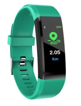 green Спортивный браслет, часы с цветным экраном IP67, Водонепроницаемый умный браслет, измеритель пульса, кровяного давления, шагомер, совместимый с Android iOS - Цвет: green
