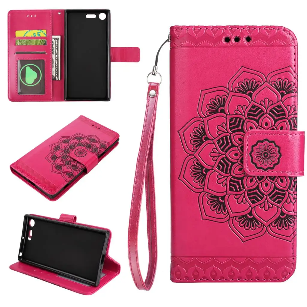 Флип чехол для Sony Xperia XZ Premium Dual SO 04J G8141 цветочный телефона кожаный XZPremium G8142 G8188|case for