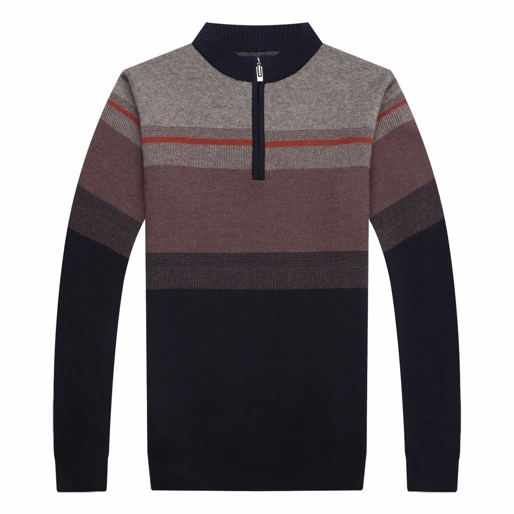 

Korean style color matching fashion casual pullover knit sweater Autumn 2018 high-quality thick warm boutique sweater men M-XXXL