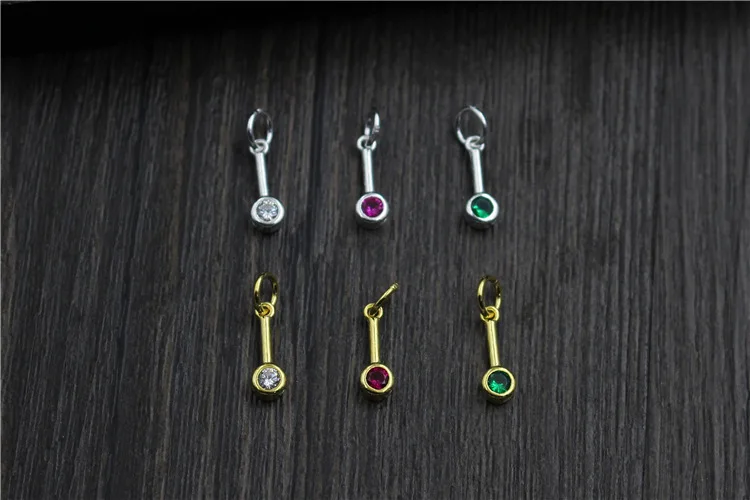 Серебро S925 Стерлинговое DIY браслет аксессуары инкрустация кристаллом алмаза