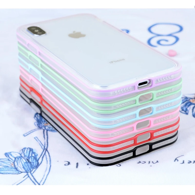 Coque for iPhone X Case Simple Transparent Silicone Phone Funda 10 7 6 6S 8 Plus Cover Accesorios |