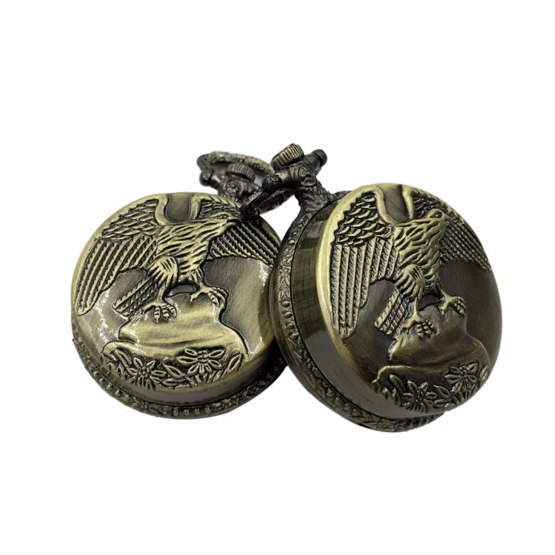 3 слоя металлических карманных часов диаметром 7 см с рисунком животного