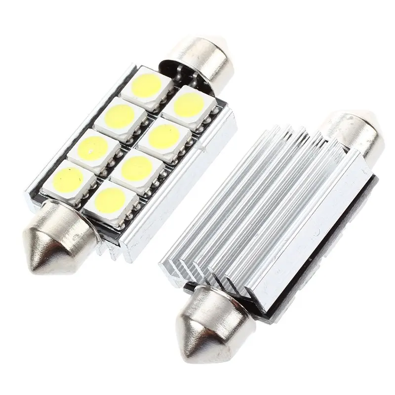 10 х гирлянда C5W 8 SMD 5050 светодиодный 42 мм белый интерьер can-шины свет лампы |