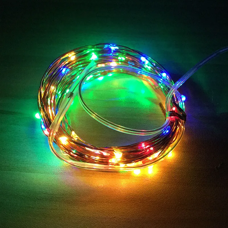 

Four Colorful Strip Light LED Solar Powered Lamp Fairy Holiday Christmas Party Wedding Decorative String Outdoor Lawn Garden