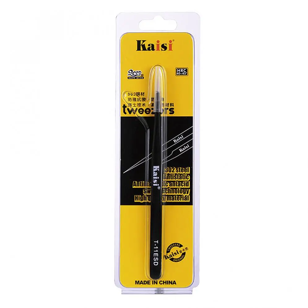 Black Anti-static High Precision Tweezers with Straight Head for Medical / Electronics Factory /Chemical Industry | Инструменты