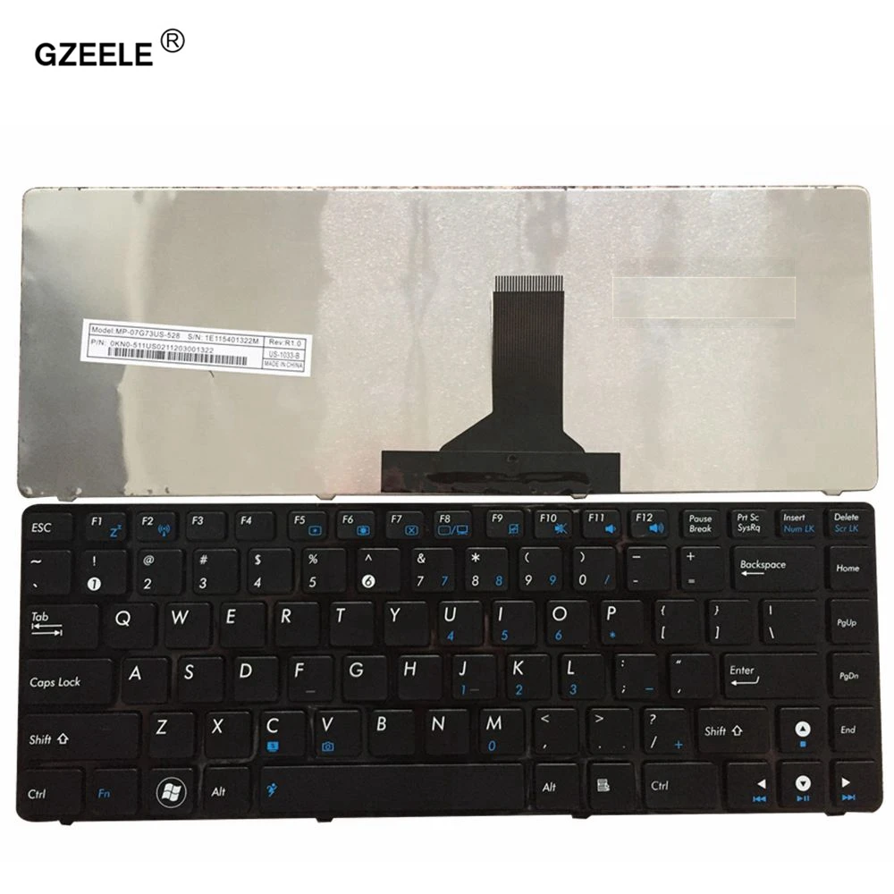 Клавиатура GZEELE для ASUS X43, новая клавиатура для ноутбука ASUS X43, N82, X42J, K42, K42D, K42J, A42JC, N43S, A43S
