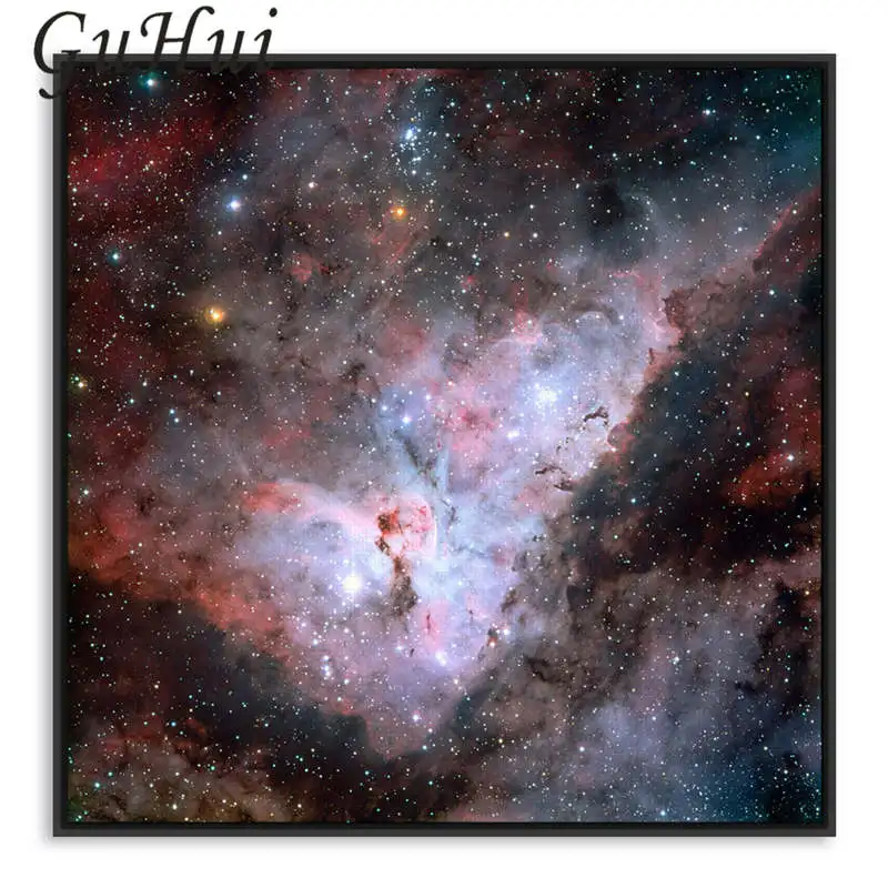 Современная космическая Вселенная Галактика пейзаж звезда Туманность холст