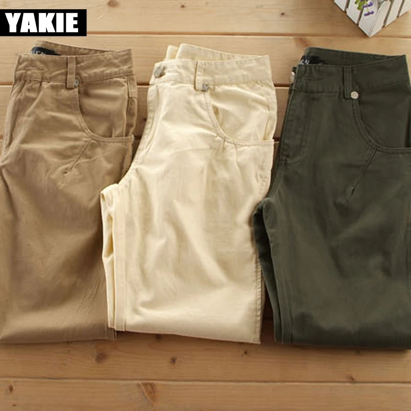 Женские брюки OL на лето и весну модные длинные с карманами большие размеры xxxl