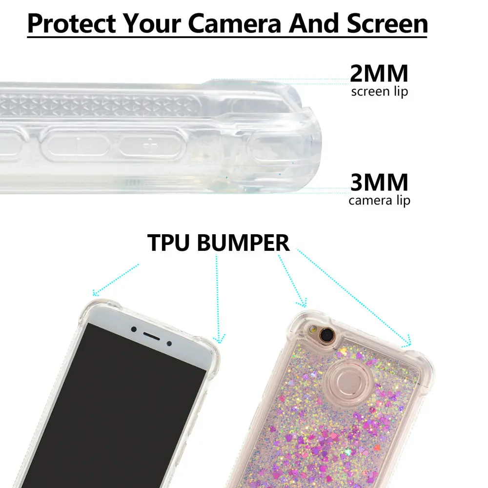 Case for Xiaomi Redmi 4X 4 X Redmi4X Dynamic Flow Liquid Flash Crystal Clear Back Cover X4 Red mi Redmi4 |