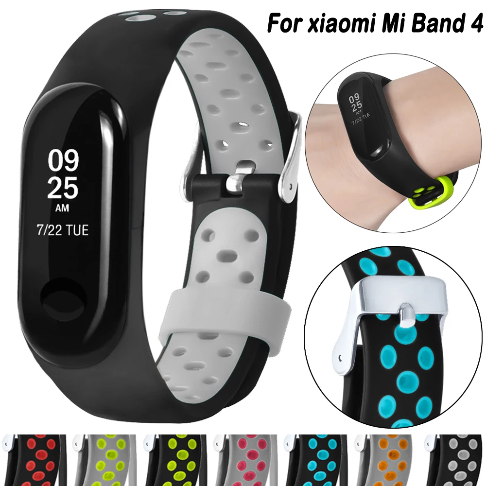 Модный дышащий браслет силиконовый спортивный ремешок для xiaomi Mi Band 4 Miband 3