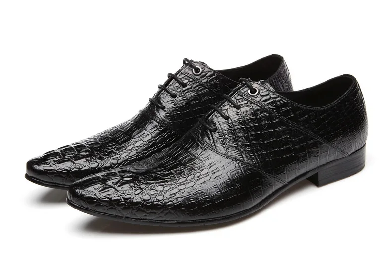 2018 Новые Классические мужские плоские туфли роскошные деловые оксфорды