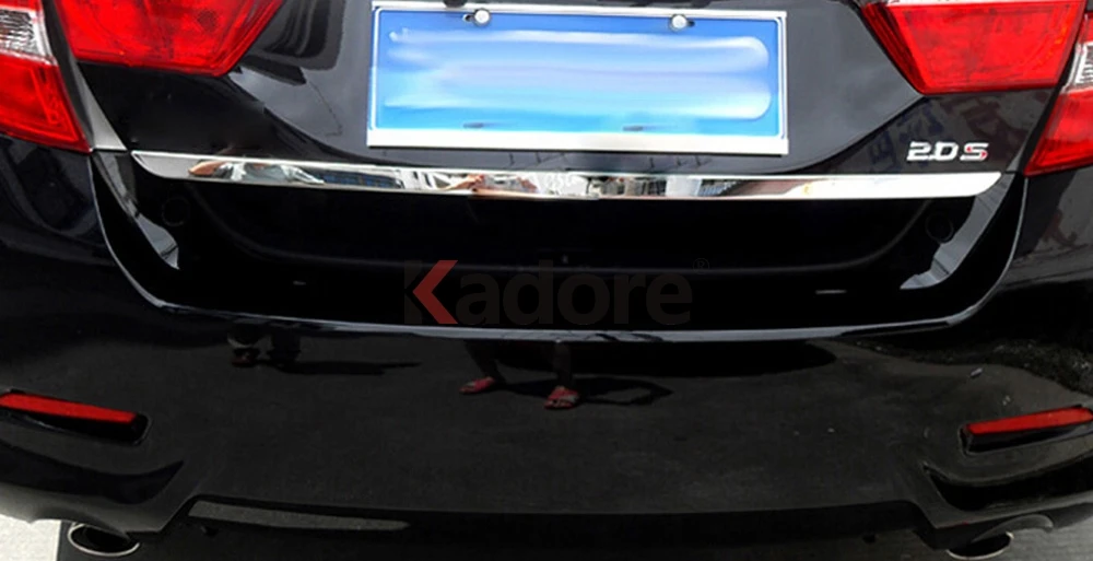 Для Toyota Camry 2012 2013 нержавеющая сталь Задняя Крышка багажника отделка автомобильные аксессуары Задняя Крышка багажника защитная полоса