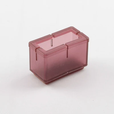 15 12Pcs Chair Leg Caps Assorted Round Square Rectangle Felt Silicone Floor Protector Furniture Table Feet Covers Dark Red - Цвет: 15