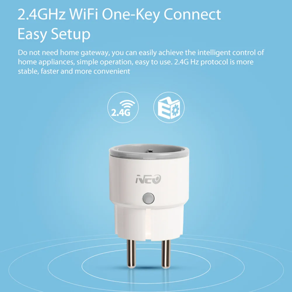 Smart Mini Wi Fi Plug Outlet переключатель работать с эхо Alexa Google дома удаленного ЕС NAS-WR01W Бесплатные приложения для iOS и Android системы