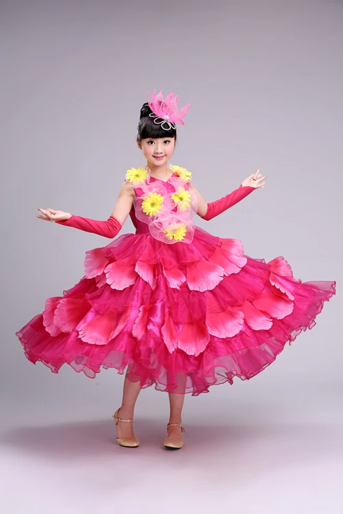 Children's performance clothing atmospheric opening dance skirts Spanish costumes show | Тематическая одежда и