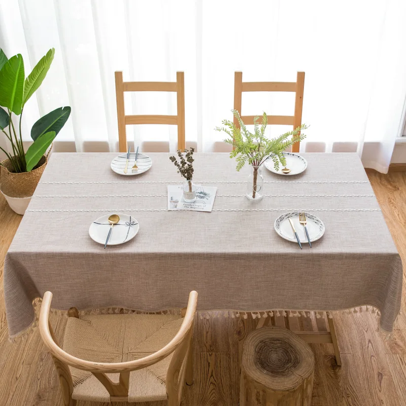 Полосатая тканевая скатерть для ресторана в скандинавском пасторальном стиле