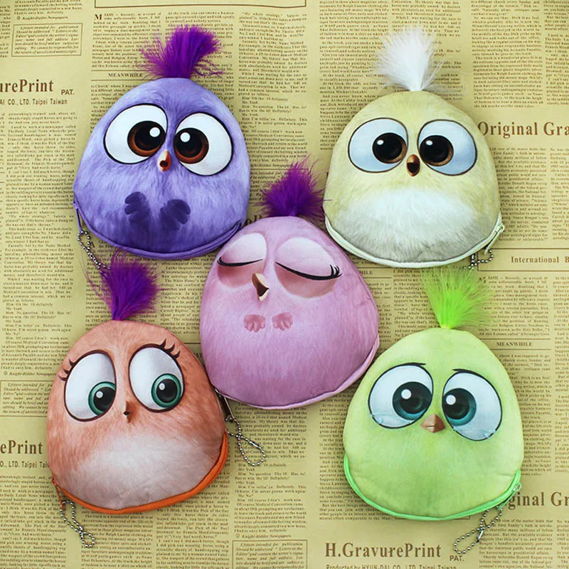 2018 Высокое качество Акция 3D Овальные принты Милая птичка Детский Мини Кошелек