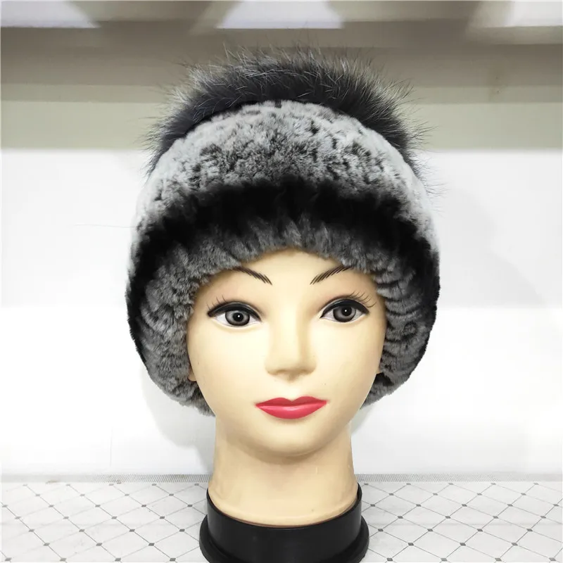 

Women fur hat for winter natural rex rabbit fox fur cap russian female fur headgear 2019 brand new fashion warm beanieas cap
