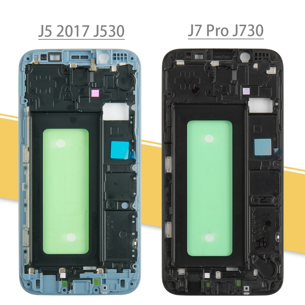 Телефон для Samsung J5 J530 ЖК-рамка пластинчатый Корпус Передняя рамка крышка средней части корпуса для Galaxy J7 Pro J730 запчасти