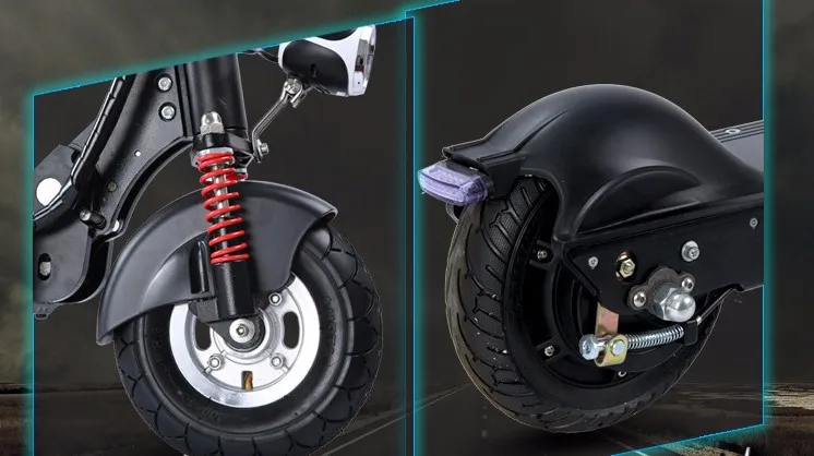 Стиль 201-500 Вт 6 inch 35 км/ч складной водонепроницаемый амортизация складной мини-Электрический Скутер
