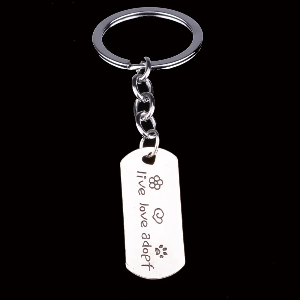 Брелок для ключей Bespmosp в виде сердечек лап собачий ярлык цветочный рисунок Живая