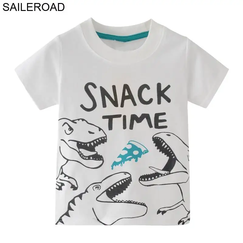 1032 same picture SAILEROAD/Летняя футболка для маленьких мальчиков 1-7 лет, Детская короткая одежда для мальчиков и девочек, хлопок, костюм с рисунком для маленьких детей - Цвет: 1032 same picture