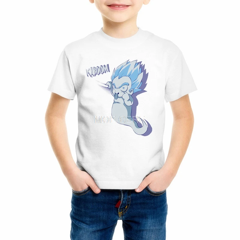 Футболки Vegeta аниме Гоку для сына, для мальчиков, девочек, детей, Camiseta Harajuku, футболка с принтом Dragon Ball топы, Z17-6