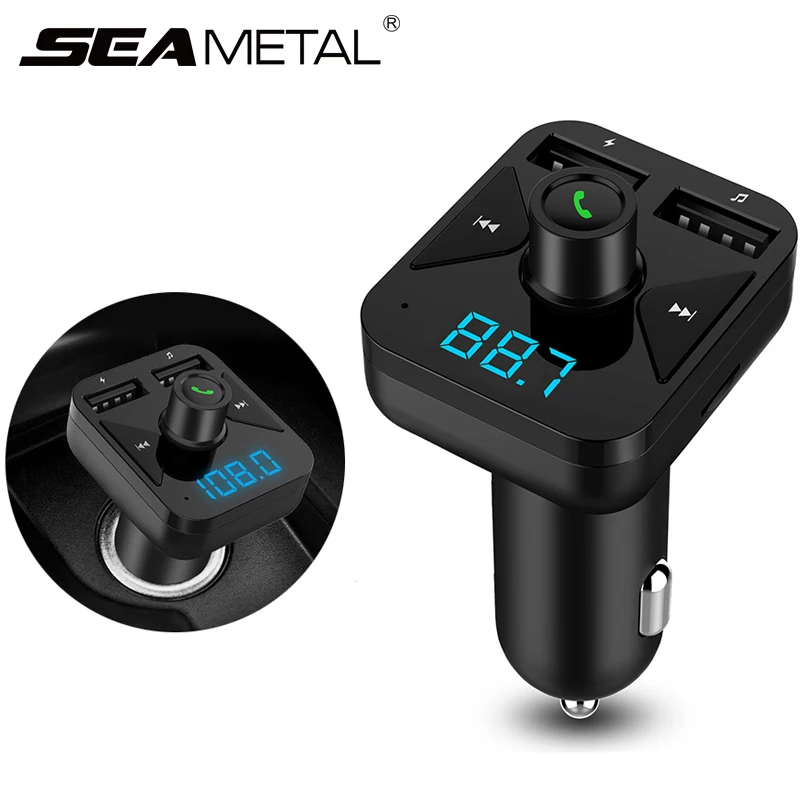 Автомобильный mp3 плеер USB Bluetooth FM передатчик прикуриватель телефон Handsfree Зарядное Устройство Радио комплект беспроводной двойной авто аксессуары