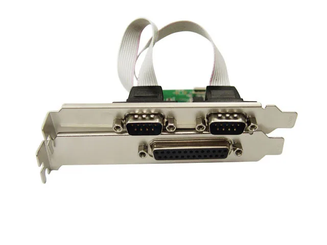 MosChip MCS9901 PCI express на 2 порта порт DB9 com + принтер DB25 LPT 1 карта RS-232 IEEE 1284 PCIe контроллера |