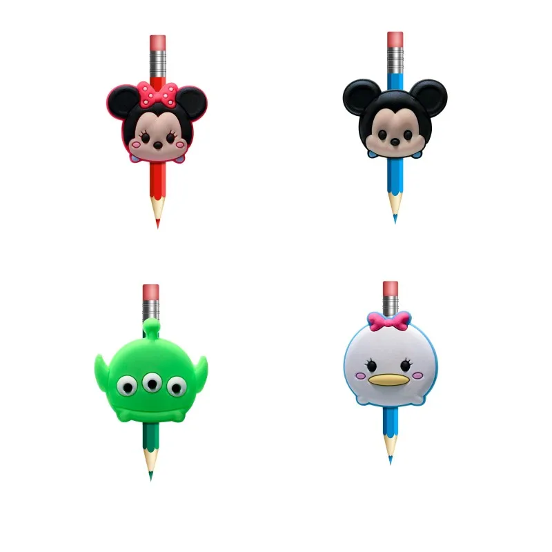 P8027-01 04 mix8pcs 8 шт./партия Kawaii рисунки из мультфильма ПВХ наконечники на карандаш DIY ручка для эмбоссинга Аксессуары Шапки карандаш ручки школьные офисные Канцелярские Товары для детей Подарки - Цвет: P8027-01 04 mix8pcs