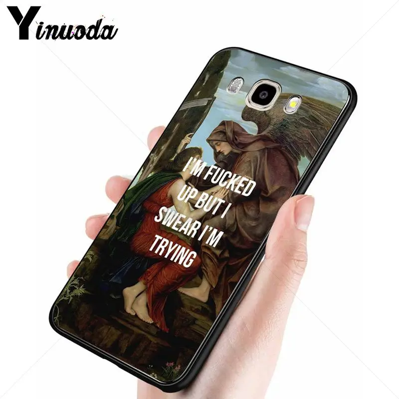 Yinuoda классический художественный Memes цитаты Мягкий Силиконовый ТПУ чехол для