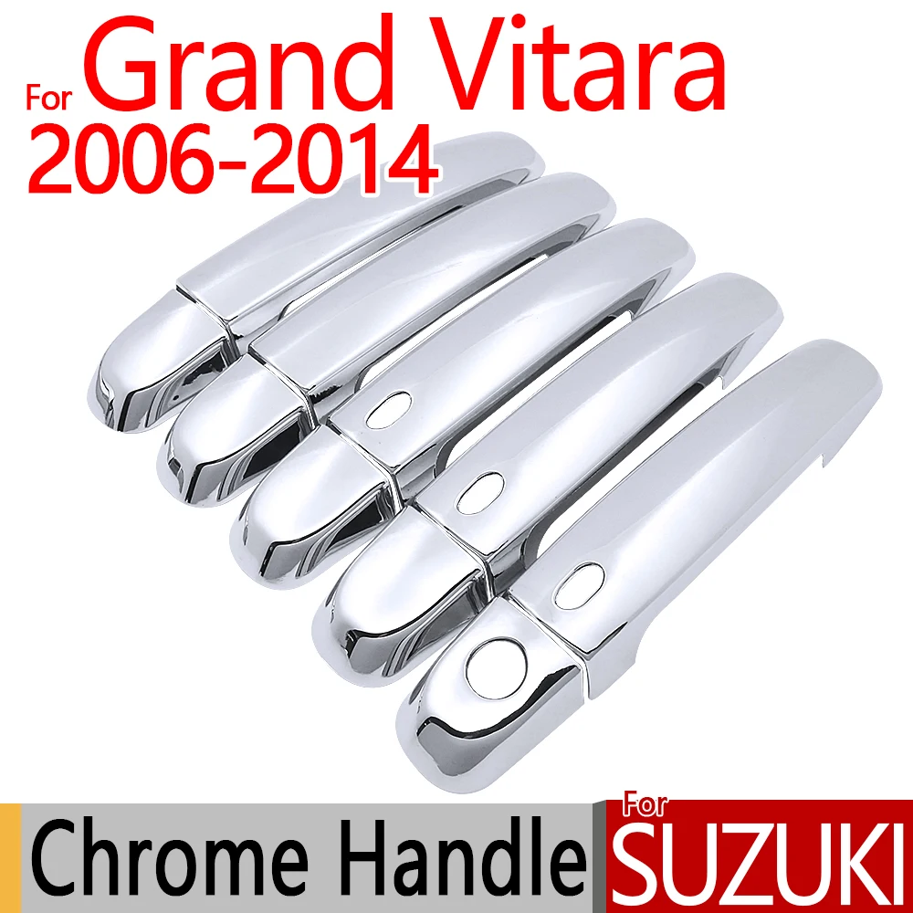 Для Suzuki Grand Vitara 2006-2014 хромированные покрытия для дверных ручек 3 двери 5 Аксессуары