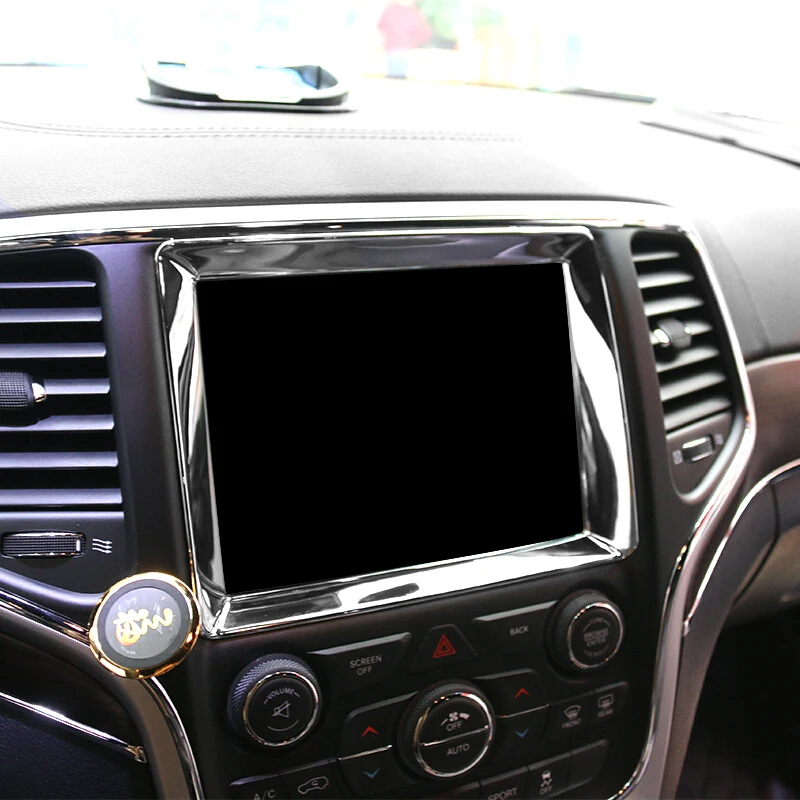 

For Jeep Grand Cherokee 2011-2018 ABS Chrome Car Interior Center Console Navigator GPS Decoration Frame Cover Trim accessories