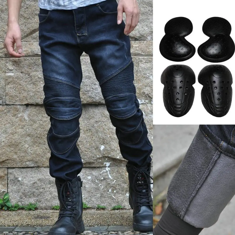 Новинка 2019 мужские мотоциклетные штаны для верховой езды бархатные джинсы
