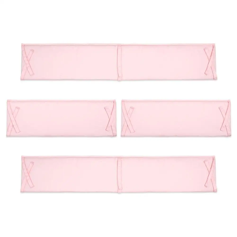 Pink Мягкий коврик плетеная кроватка бампер узел Подушка Колыбель декор для маленьких девочек мальчиков детское постельное белье - Цвет: Pink