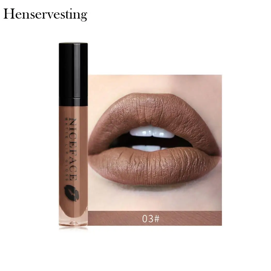 Глянец сексуальный Long Lasting Lipstick Водонепроницаемый матовый Жидкий Макияж
