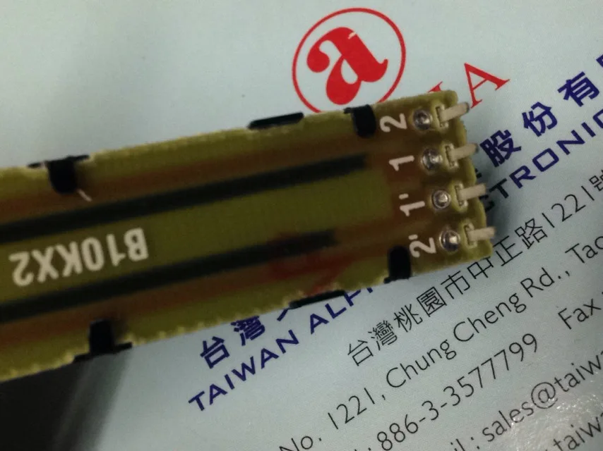 Прямой скользящий ремень taiwan ALPHA 73 мм потенциометр прямого стержня ось B10KX2 15