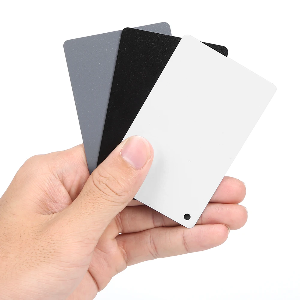 3 в 1 цифровые Белые Черные Серые Карты баланса 18% серые карточки карманного