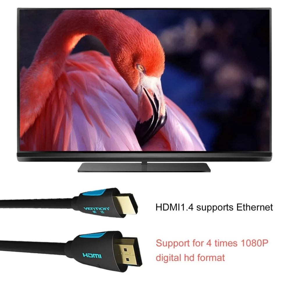 Кабель Vention HDMI 2,0 1,4 3D 2160P кабель HDMI папа-папа с HDMI адаптером для HD tv PS3 проектора HD lcd tv компьютера 4K кабель