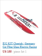 E32 PNP Cheetah/Германия Cat стекловолокно Электрический гоночный скоростной Радиоуправляемый катер W/120A ESC/3200KV бесщеточный мотор/водяное охлаждение черный