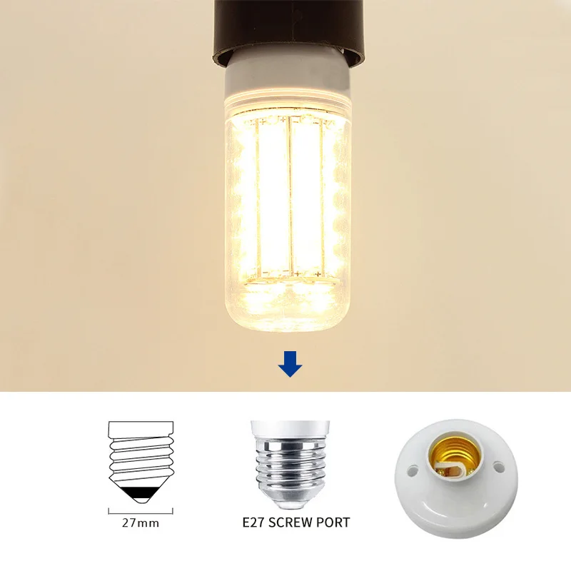 E27warm white E27 светодиодный светильник E14 светодиодный лампы SMD5730 220V лампы кукурузы 24 36 48 56 69 72 светодиодный s кукурузная лампа светодиодный теплый белый светодиод для украшения дома в блистерной упаковке - Испускаемый цвет: E27warm white