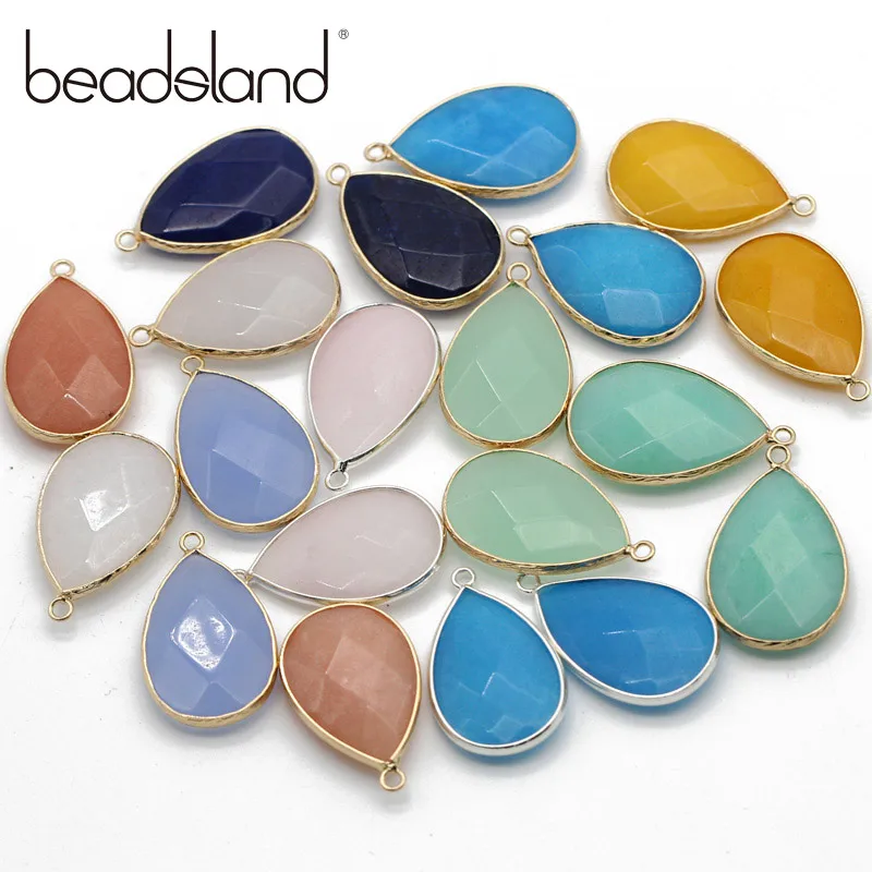 Beadsland натуральный камень полудрагоценный камень капли воды Shapped кулон DIY модное ювелирное ожерелье для женщин 20*30 мм 38576