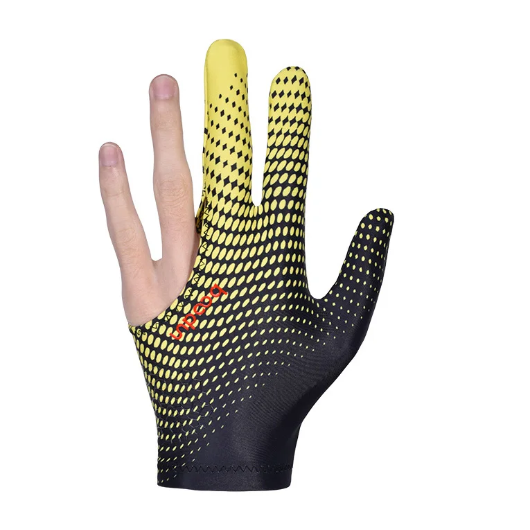 1PCS Yellow BOODUN 1 шт. 3 пальца кий бильярдная перчатка для мужчин и женщин спортивные перчатки бильярдные стрелочки справа налево Сменные снукер перчатки - Цвет: 1PCS Yellow
