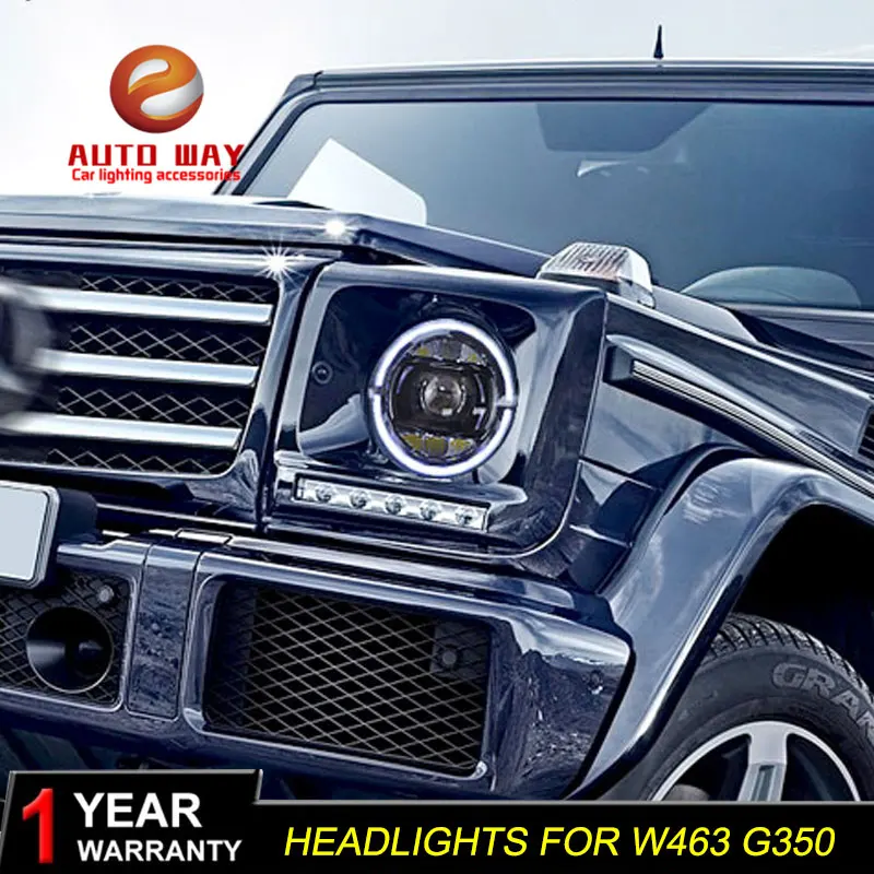 Автомобильный стайлинг фары чехол для Mercedes-Benz w463 G350 G500 G55 G63 фары DRL Объектив Двойной Луч Биксенон HID