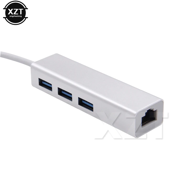 1 шт. тип-c в 3 порта USB 0 концентратор с RJ45 гигабит Ethernet сетевой LAN адаптер для Macbook